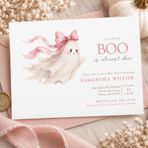 Schattig spookje met roze strik baby girl shower