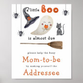 Schattig spookje - toekomstige moeder als geadress poster (Voorkant)