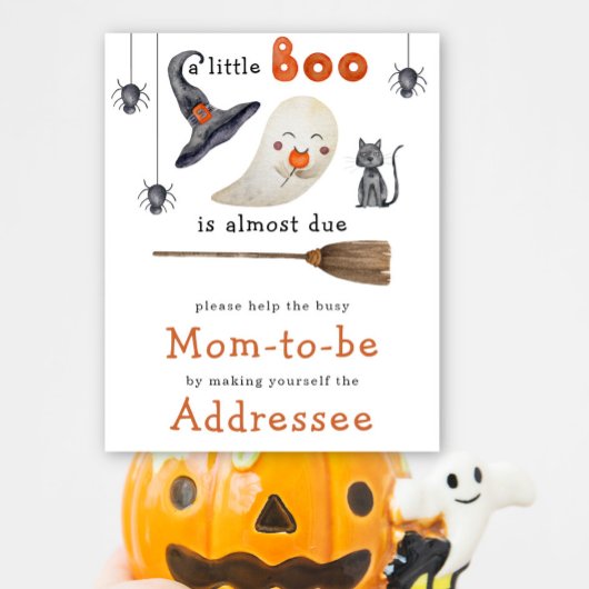 Schattig spookje - toekomstige moeder als geadress poster