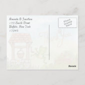 Schattig springen kikker door een put Dank U Briefkaart (Achterkant)