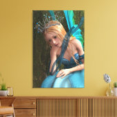Schattig sprookjeswezen canvas afdruk (Insitu (Woonkamer))