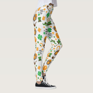 Schattig St. Paddy's Day Iers Themapatroon Leggings
