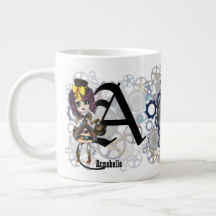 Schattig Steampunk Cosplay Meisje genaamd Gift Kun Extra Grote Beker