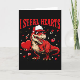 Schattig steel ik harten Valentijn jongens Dinosau Kaart