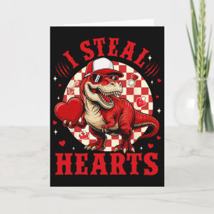 Schattig steel ik harten Valentijn jongens Dinosau Kaart