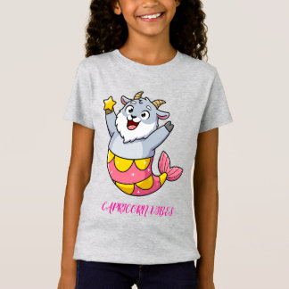 Schattig Steenbok Geit Zeemeermin Dierenriem Karak T-shirt