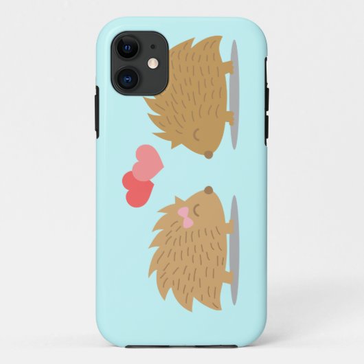 Schattig Stel Egels Verliefd Case-Mate iPhone Case (Achterkant)