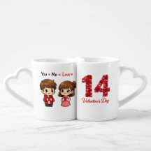 Schattig Stel Jij & Ik Liefde Valentijnsdag 14 Har