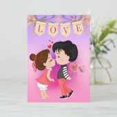 Schattig Stel van Mij op Valentijnsdag Feestdagenkaart (Staand voorkant)