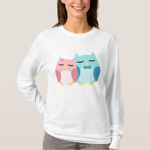 schattig stel vectoruil t-shirt
