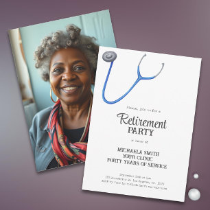 Schattig stethoscoop dokter verpleegster pensioen  kaart