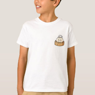 Schattig Stoom Dim Sum Dumpling Karakter Kinderen T-shirt