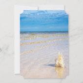 Schattig strand, golven, Seashells Retirement Part Kaart (Achterkant)
