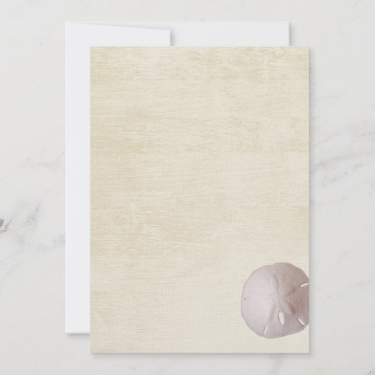 Schattig strand roze bruiloft kaart (Achterkant)