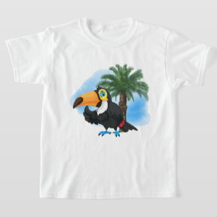 schattig strand toucan kinder unisex T-Shirt