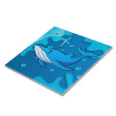 schattig strand walvis decor tegeltje (Zijkant)