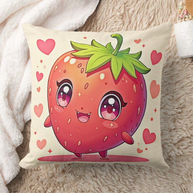 Schattig Strawberry Love Design Kussen (Deken)