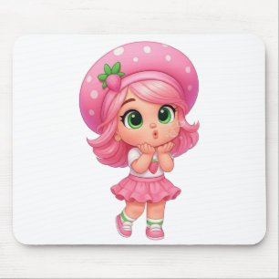 Schattig Strawberry Meisje Chibi Muismat