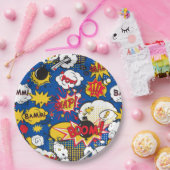 Schattig strip-patroon papieren bordje (Feest)
