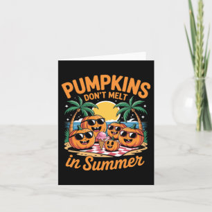 Schattig Summerween spooktje Funny Beach Halloween Kaart
