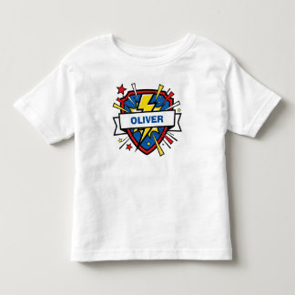 Schattig Superhelden Schild & Bliksemschicht Kinder Shirts