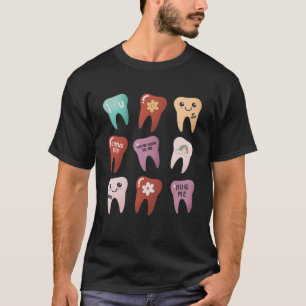 Schattig Tanden Tandheelkundig Leven Gelukkig Vale T-shirt