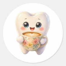 Schattig Tandheelkundig Koffie Liefhebber Kawaii K