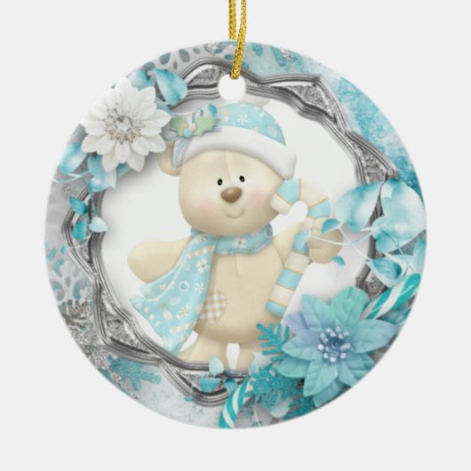 Schattig Teddy Bear Ceramic Ornament (Voorkant)
