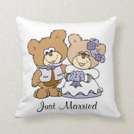 schattig teddybeer bruiloft kussen