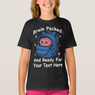 Schattig 'Terug naar school' aanpasbaar “Hersenen T-shirt