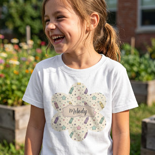 Schattig terug naar school potlood patroon t-shirt