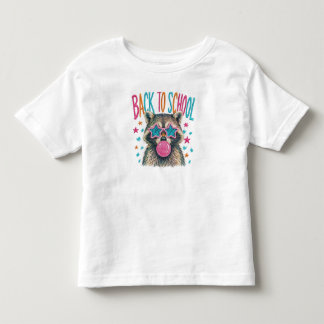 ✨ Schattig "Terug naar school" wasbeer borduurontw Kinder Shirts