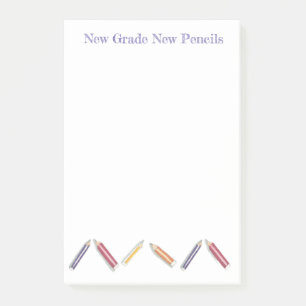  schattig terug naar school Waterverf potloden Post-it® Notes