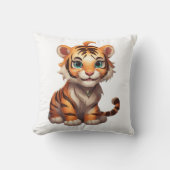 Schattig Tiger Wall Decal Kussen (Voorkant)
