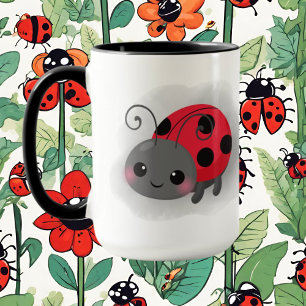schattig toevoegen monogram dame bug liefhebbers mok