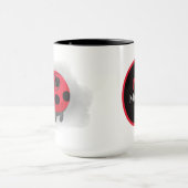 schattig toevoegen monogram dame bug liefhebbers mok (Midden)