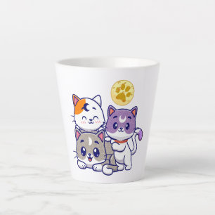 Schattig trio: drie Schattigee katten Latte Mok