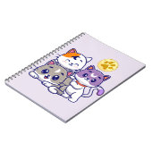 Schattig trio: drie Schattigee katten Notitieboek (Linkerzijde)