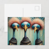 Schattig Trio van de Grappige Vogels Briefkaart (Voorkant / Achterkant)
