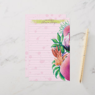 Schattig Tropisch Roze Flamingo Briefpapier