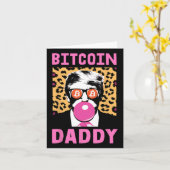 Schattig Trump Bitcoin Daddy Crypto Finance Money  Kaart (Gele Bloem)