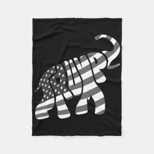 Schattig Trump-cadeau Trots Amerikaanse Vlag Olifa Fleece Deken