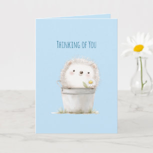 Schattig tuin egel denkt aan jou kaart