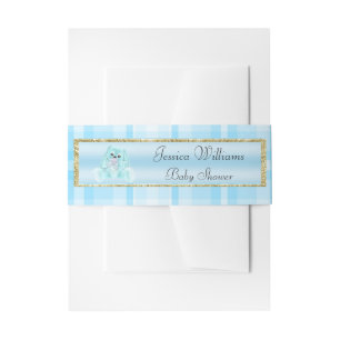 Schattig Turquoise Konijn Uitnodigingen Wikkel