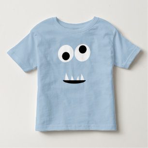 Schattig twee oegge Monster Face Funny Kinder Gree Kinder Shirts