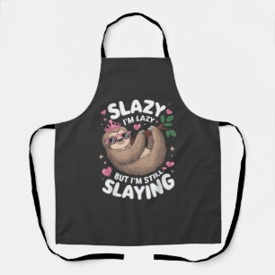 Schattig Tween Meisje Grappig Dier Luiaard Slay Me Schort