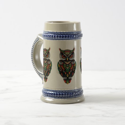 SCHATTIG UIL DESIGN Bier Stein Bierpul (Voorkant links)