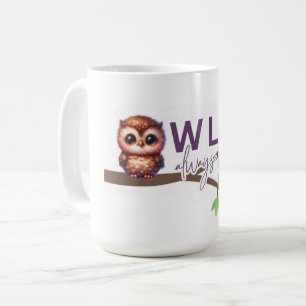 Schattig uilenontwerp koffiemok