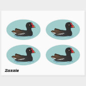 Schattig Vaak Gallinule Ovale Sticker (Vel)