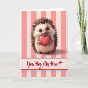 Schattig Valentijnsdag Egeltje Jij Versteelt Mijn  Kaart